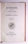 BODONI PRESS  VERGILIUS MARO, PUBLIUS. L’Eneide.  2 vols.  1790-93.  With a 1791 ALS from the translator.